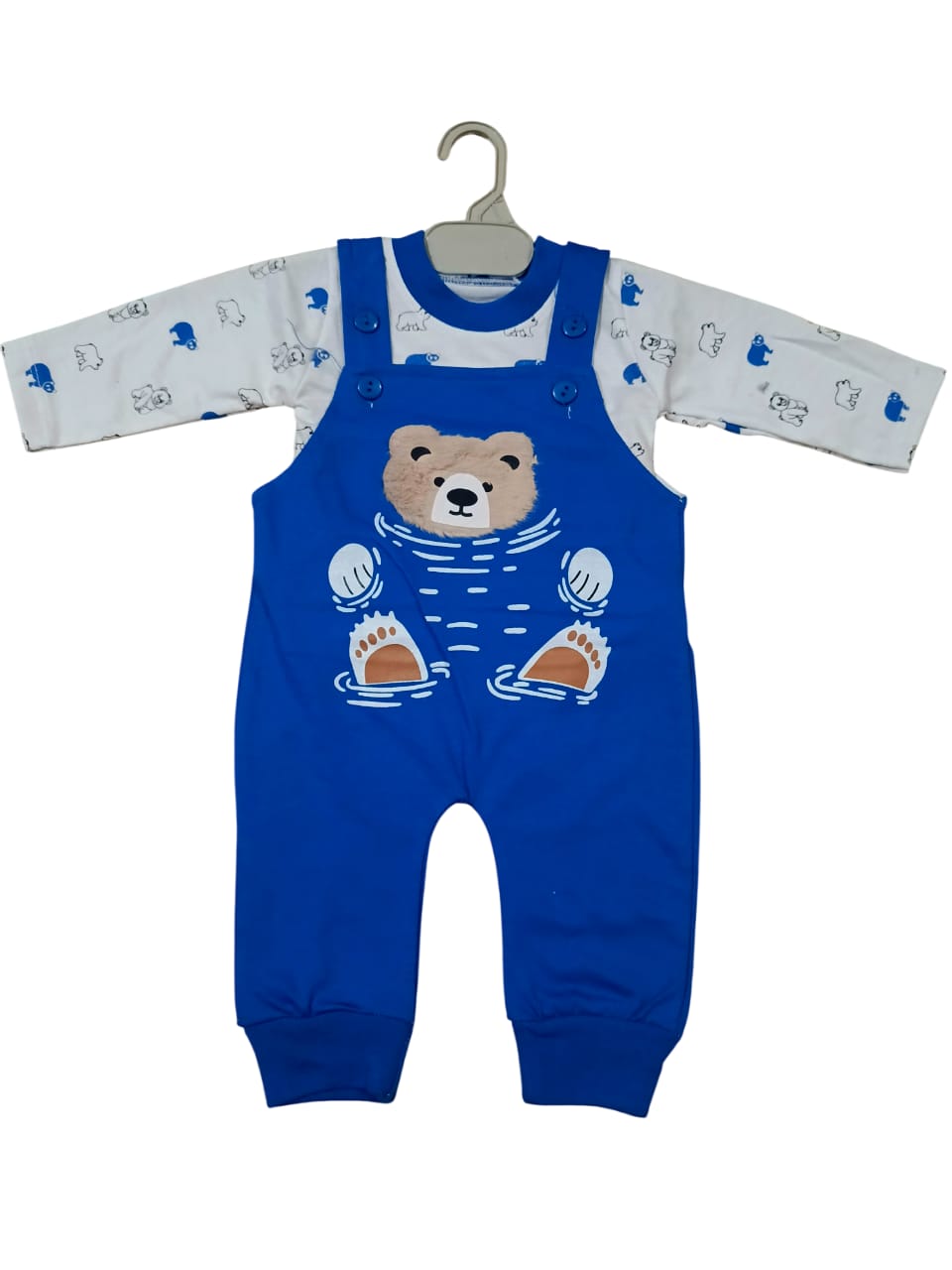 Baby Boy Dungaree Romper Set - Mini Charm - Alternate View