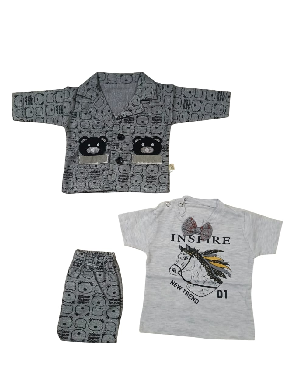 Kids 3-Piece Outfit Set - Mini Charm