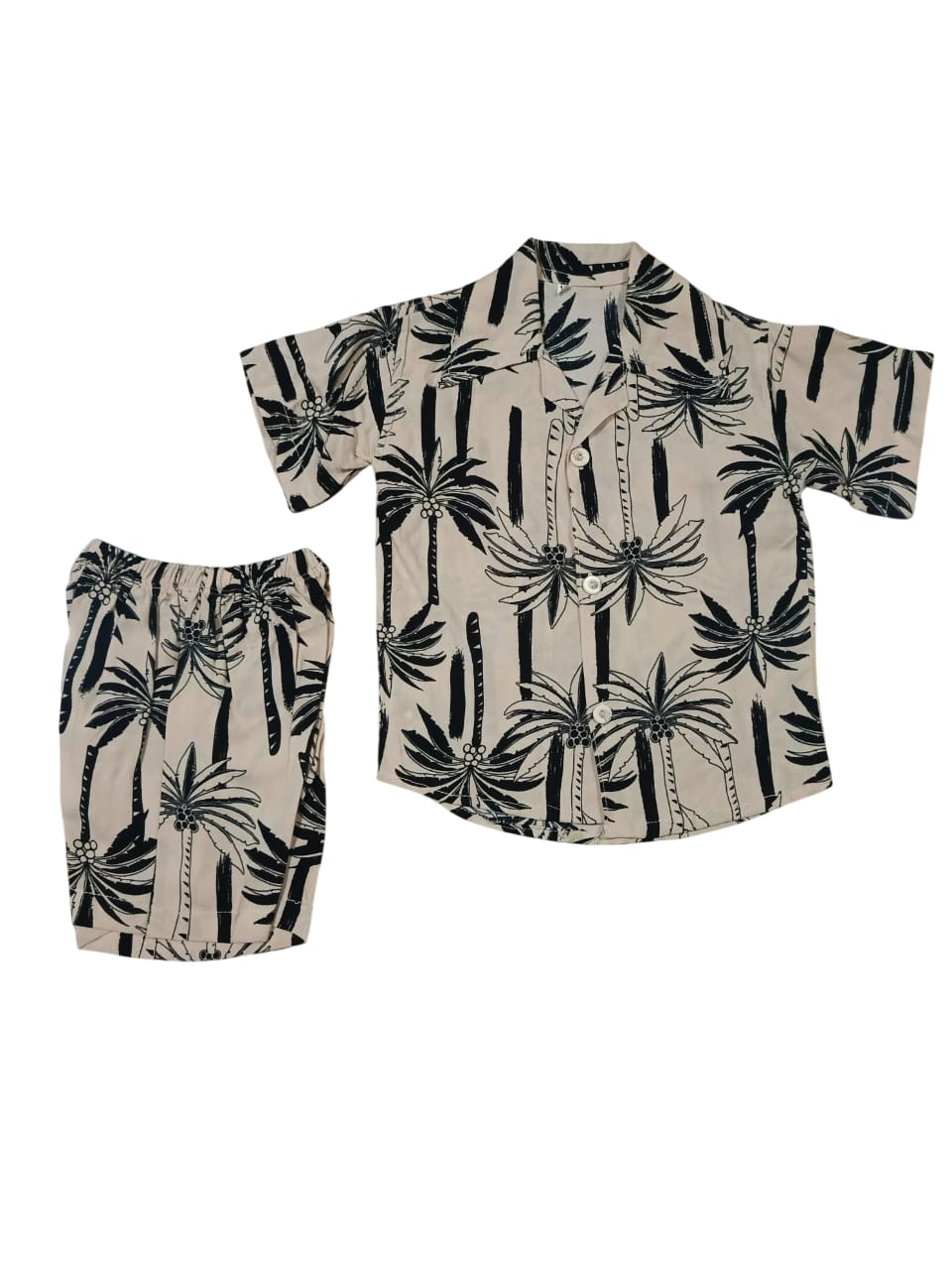 Half-Sleeves Printed Shirt and Shorts Set - Mini Charm