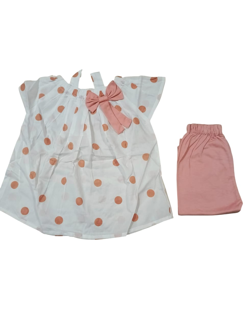 Baby Girl Half-Sleeves Top and Leggings Set - Mini Charm - Alternate View