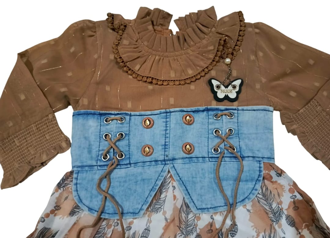 Lovely baby girl Dress and Leggings Set - Mini Charm - Alternate View
